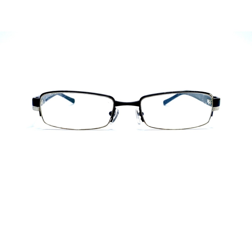 Prada Black Rectangular Half Rim Eyeglasses Italy VPR64H 1BO-1O1 51 18 135